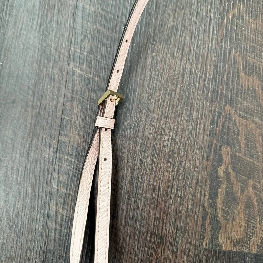 Chic Blush Crossbody Bag with Gold Accent